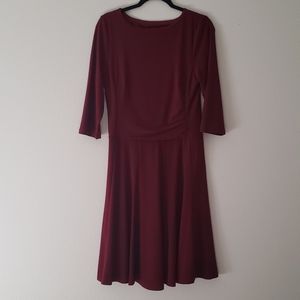Flattering and Flowy dark red/burgandy dress
